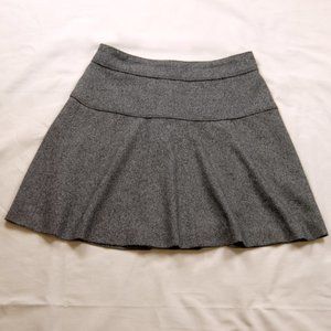 Banana Republic Grey and Black Flair Mini Skirt
